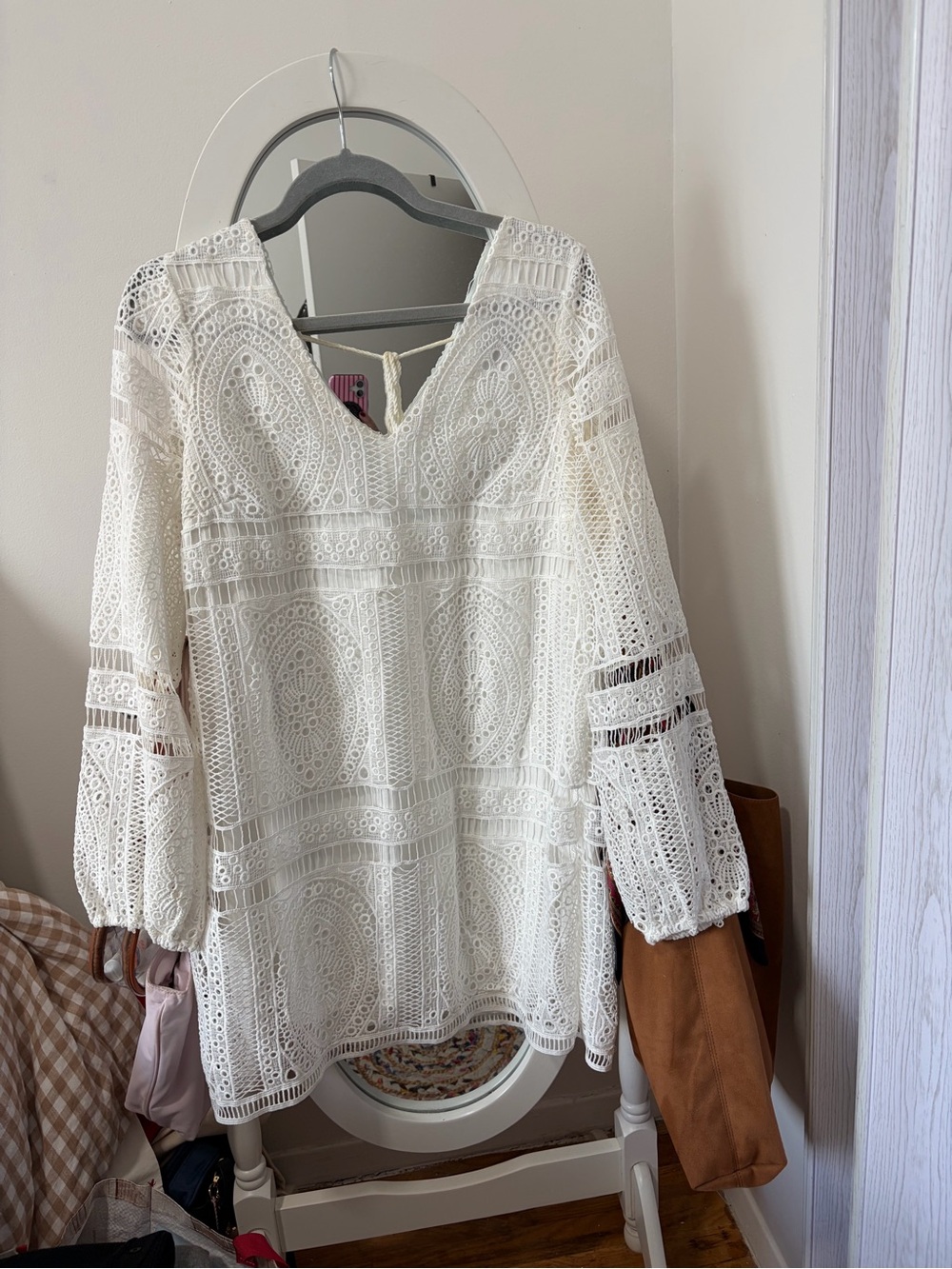 Lulu's Cream Crochet Dress